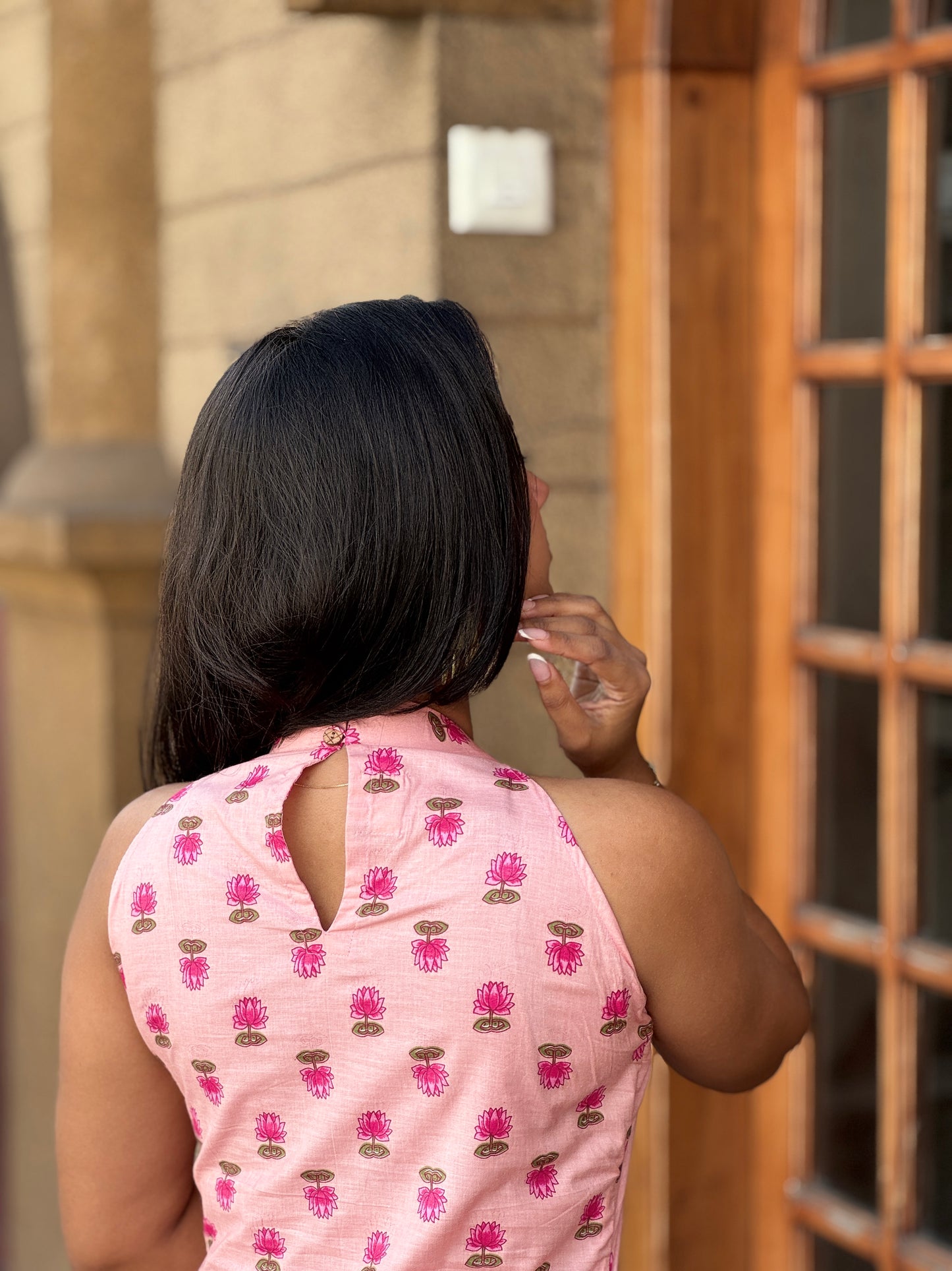 Pinky Lotus Kurta And Pant Set
