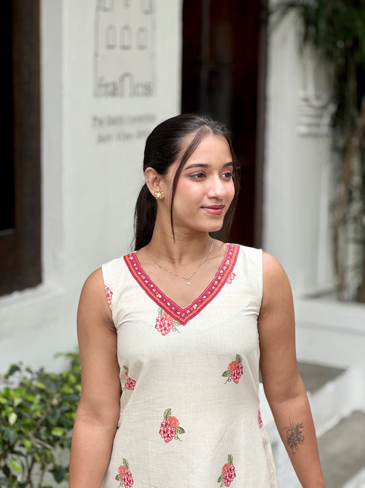 Christmas Drop #1 Floral Cotton Dress