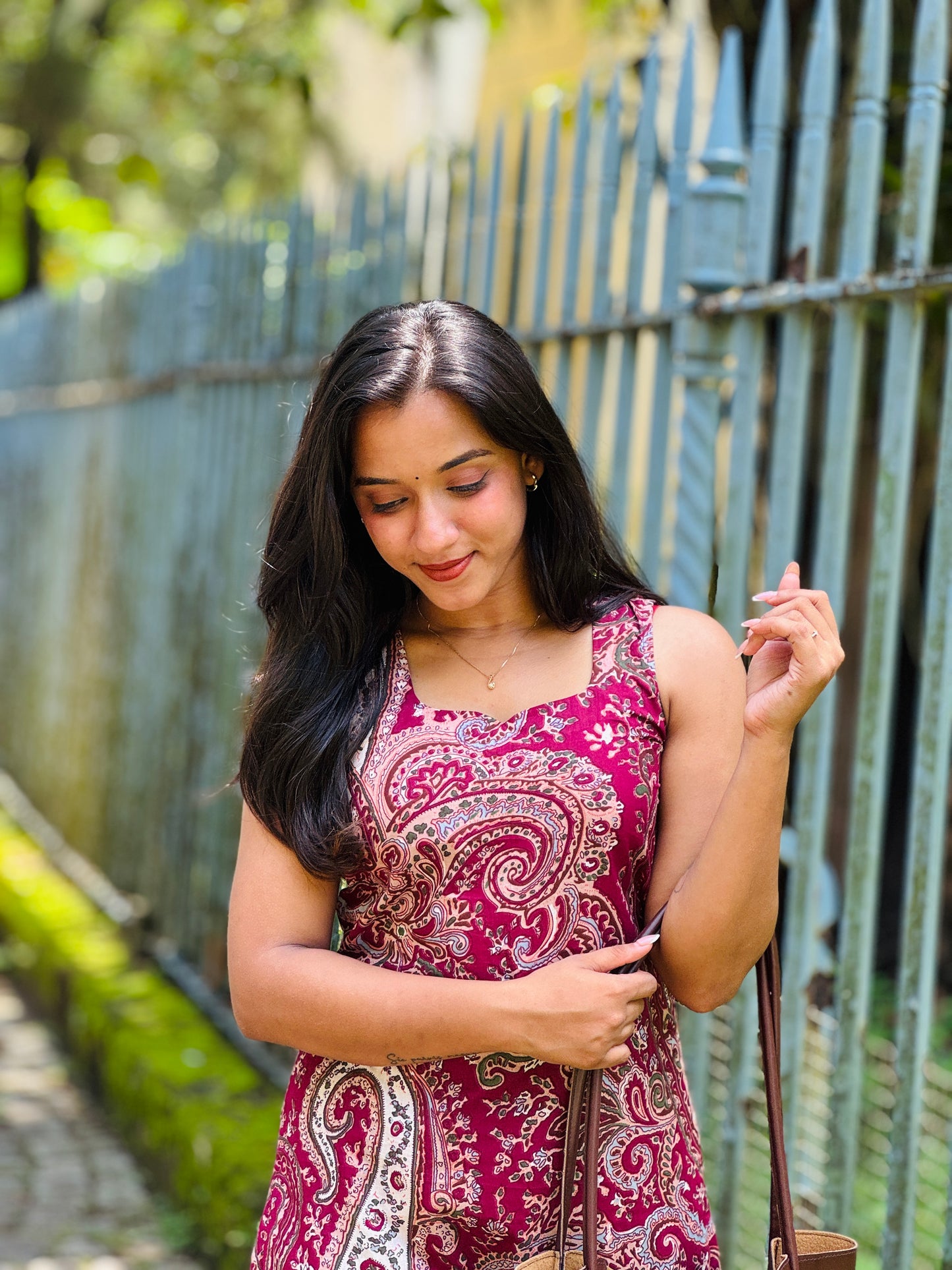 Maroon Paisely Printed Kurta Pant Set