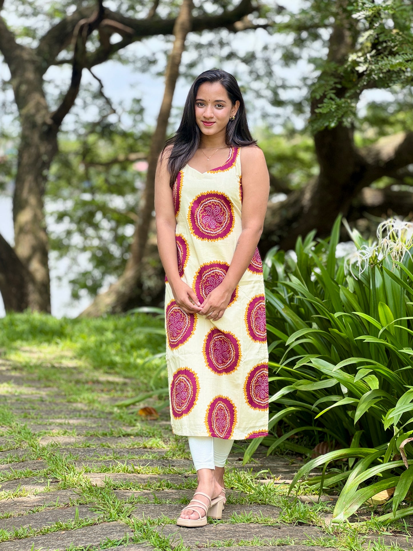 Purple Bandani Printed Kurta