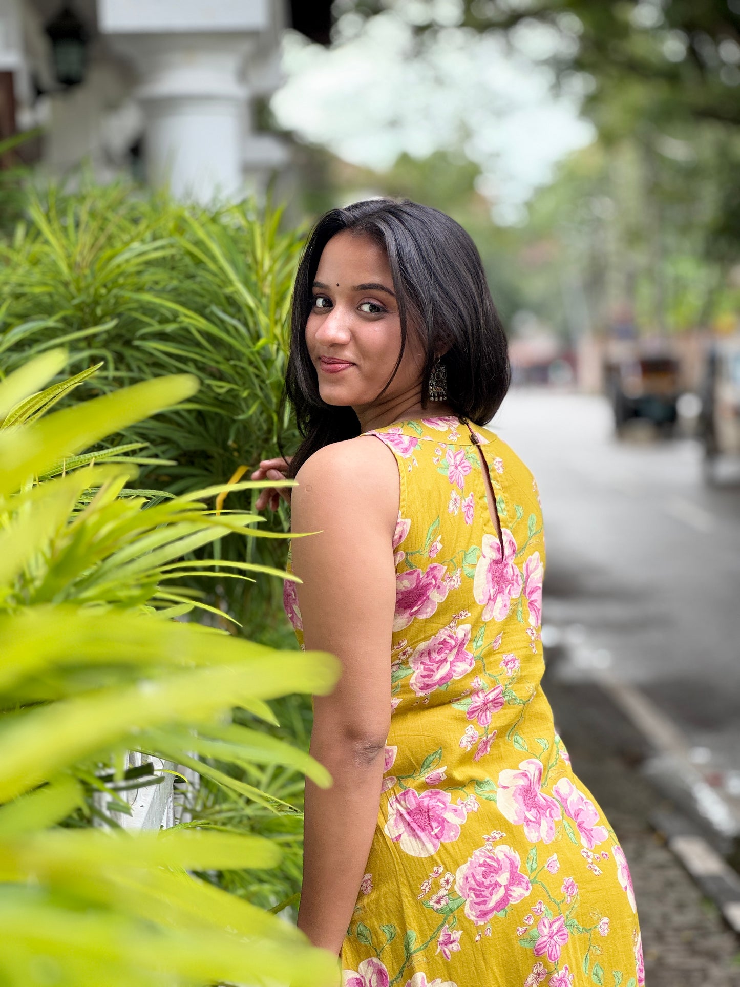 Golden Yellow Floral Kurta And Pant Set