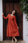 Red Bandani Alia Cut Kurta/Dress