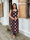 Designer Black Polka Printed Cotton Set