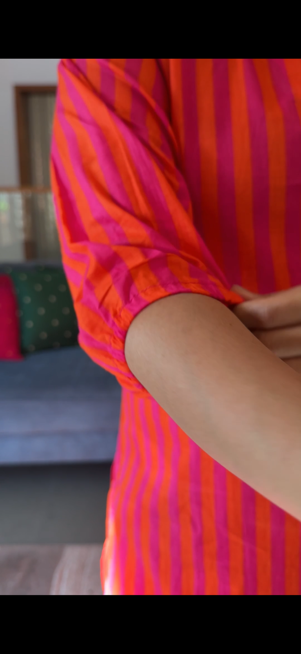 “PINK CITRUS” - Cotton Striped Kurta Set