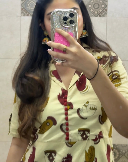 MUDHRA - Printed Ethnic Kurta And Palazzo Set