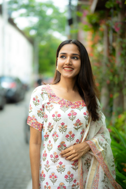 Block Printed Cotton Suit Set