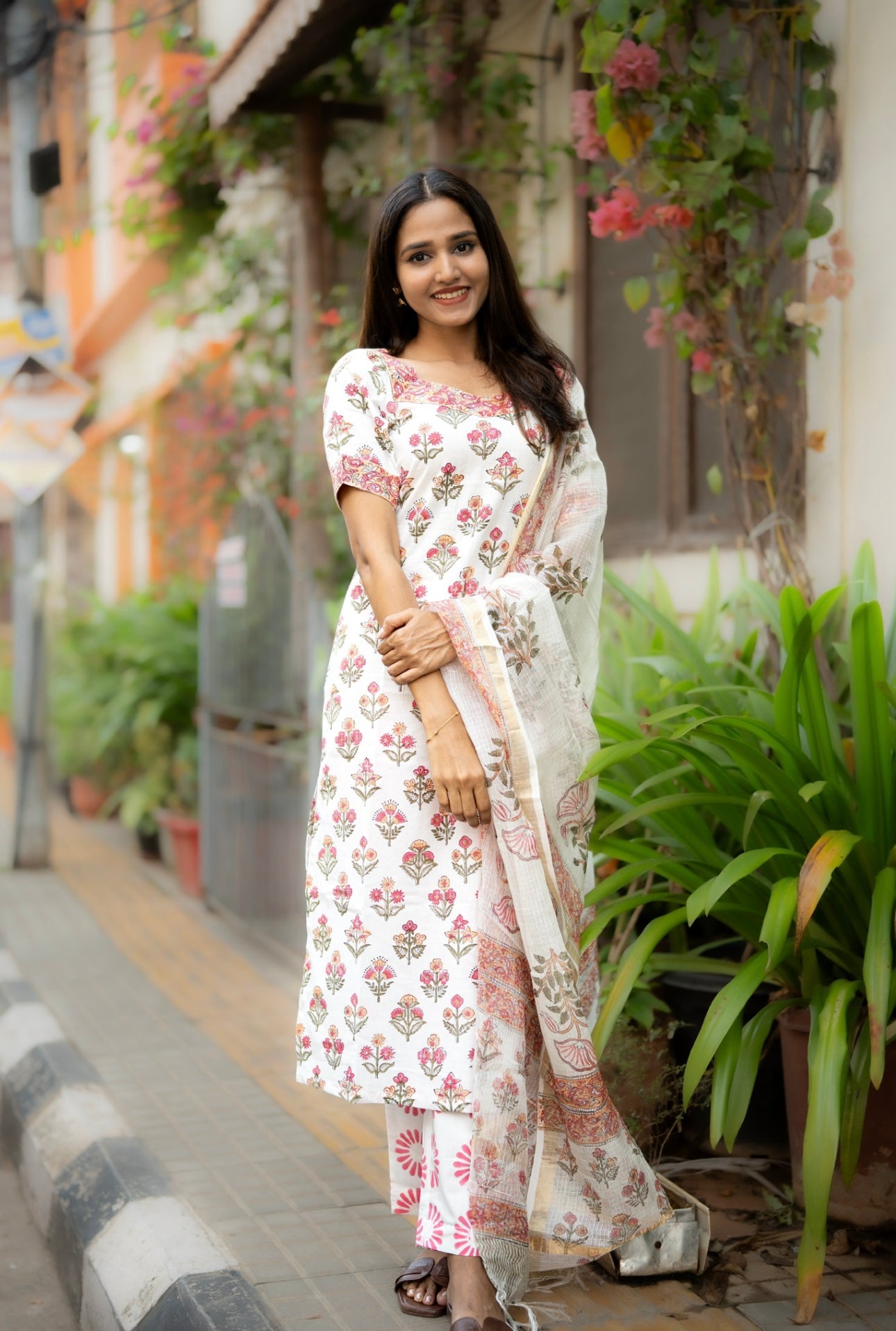 Block Printed Cotton Suit Set