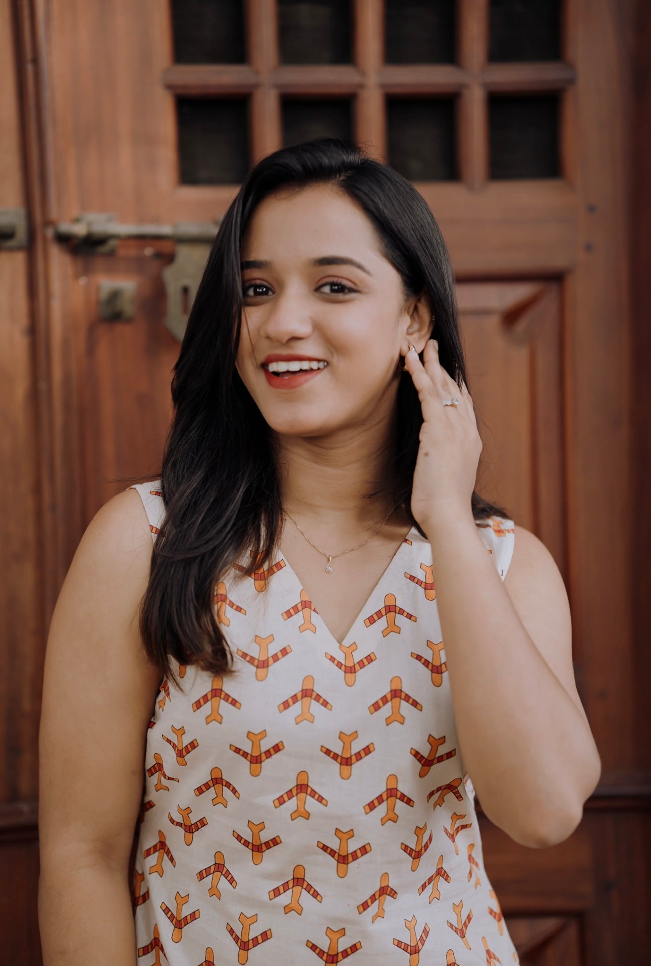 Airplane Printed Kurta and Palazzo Set