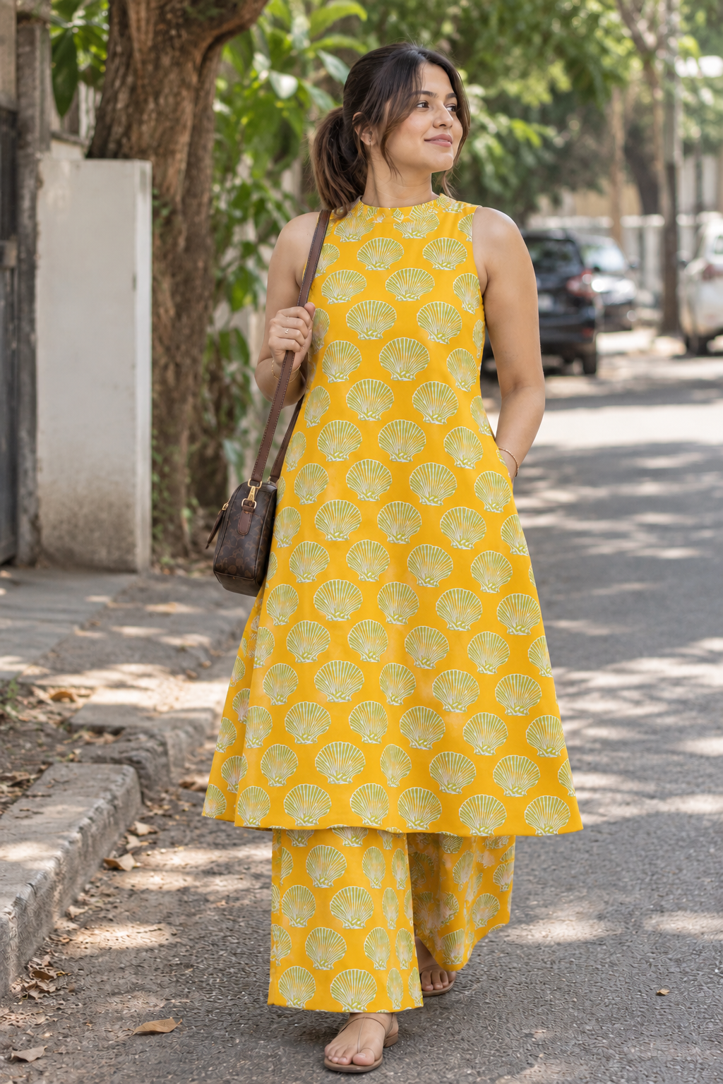 Mango Shelly - Block Printed Cotton Kurta Set