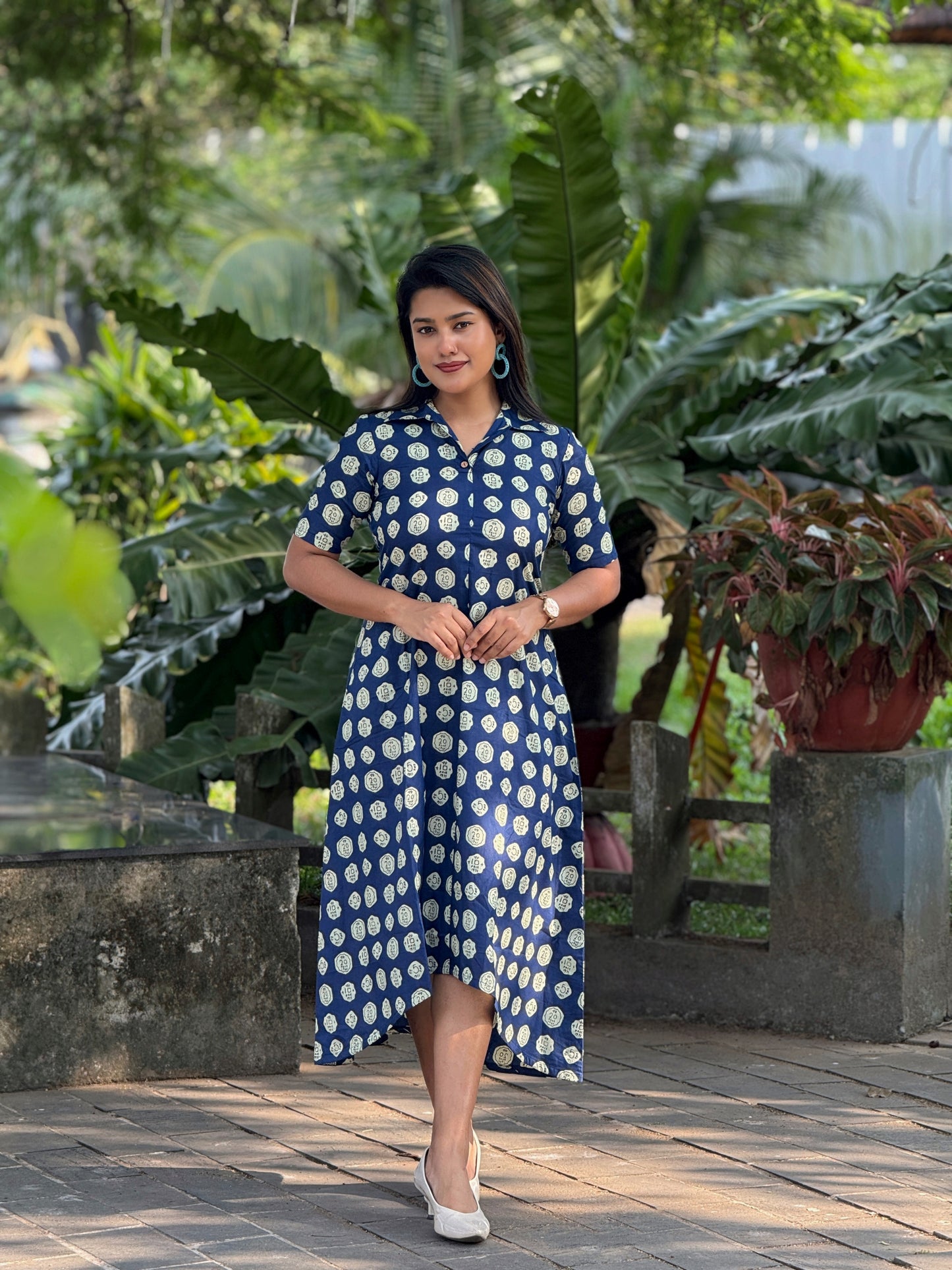 SIKKA - Coin Printed High Low Dress