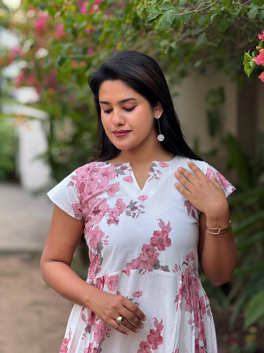 “Cherry Blossom” Cotton Dress