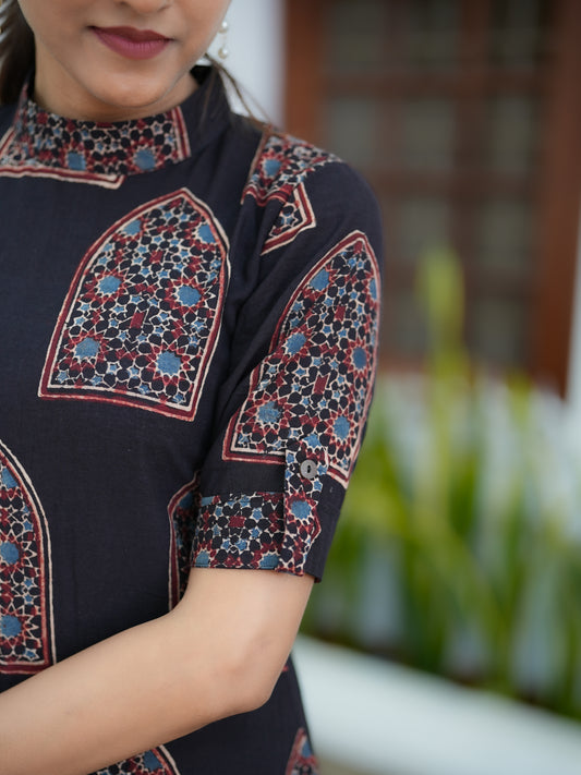 Contemporary Ajrakh Print Kurta and Pant Set