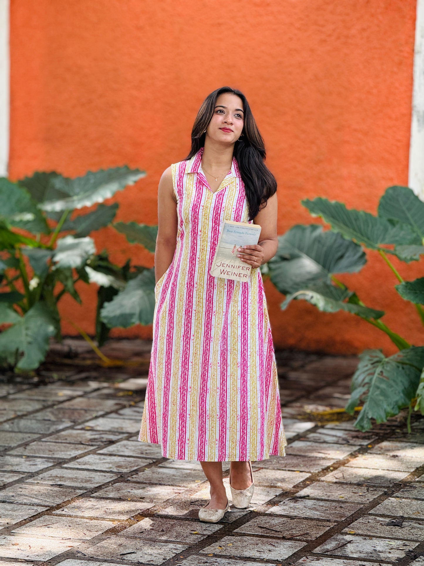 “Bloomline” Cotton Striped Dress