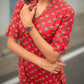 Red Chilly Cotton Kurta and Pant Set