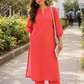 “PINK CITRUS” - Cotton Striped Kurta Set