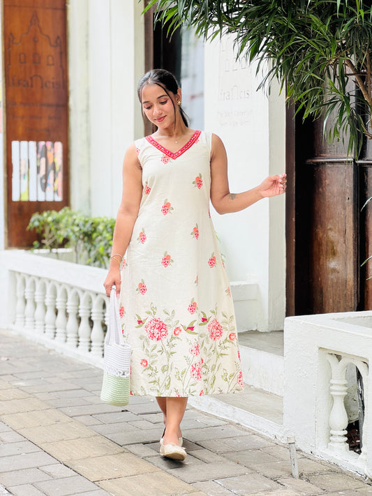 Christmas Drop #1 Floral Cotton Dress