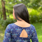 Blue Dragon Fly Printed Asymmetrical Kurta and Pant Set