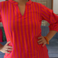 “PINK CITRUS” - Cotton Striped Kurta Set