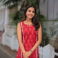 Red Bandani Print Kurta and Pant set
