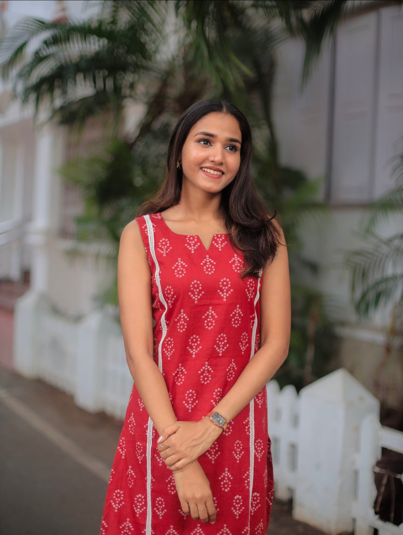 Red Bandani Print Kurta and Pant set