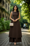Brownie Stripes - Cotton Kurta Set