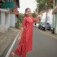 Red Chilly Cotton Kurta and Pant Set