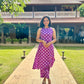 Purple Polka Aline Kurta and Palazzo Set