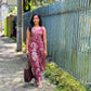 Maroon Paisely Printed Kurta Pant Set