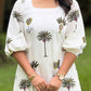 Ponnonam 2026 - Cotton Green Printed Aline Panel Dress