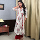 Sanganeri Florals*Wrap Silhouette Kurta/Dress with Plain Cotton Pants