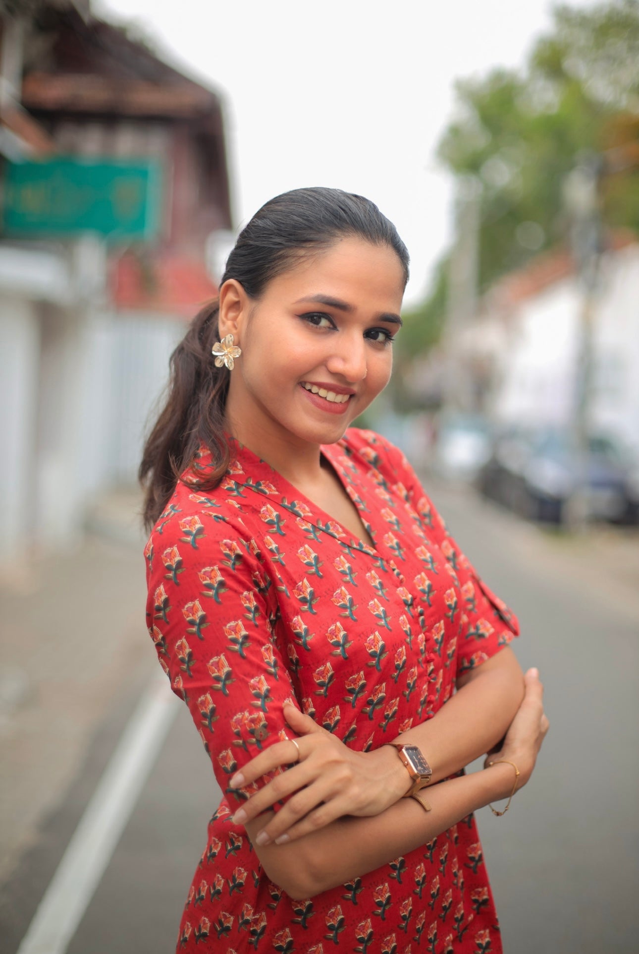 Red Chilly Cotton Kurta and Pant Set