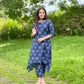 Blue Dragon Fly Printed Asymmetrical Kurta and Pant Set