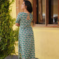 Green Traditional Elephant Print Kurta and Pant Set