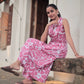 Onion Pink Floral Cotton Kurta Set