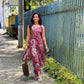Maroon Paisely Printed Kurta Pant Set