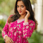 Pink Floral Alia Cut Cotton Dress