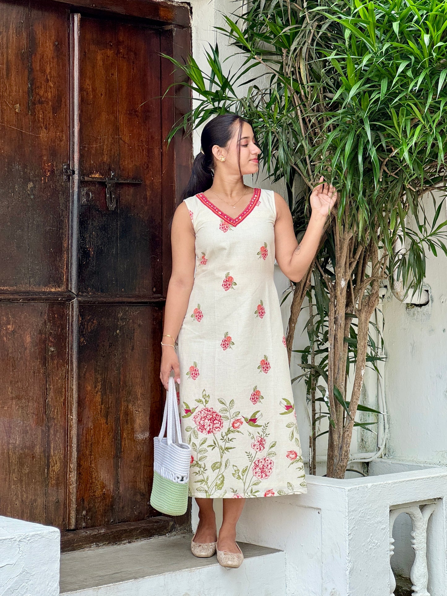 Christmas Drop #1 Floral Cotton Dress