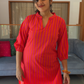 “PINK CITRUS” - Cotton Striped Kurta Set