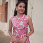 Onion Pink Floral Cotton Kurta Set
