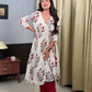Sanganeri Florals*Wrap Silhouette Kurta/Dress with Plain Cotton Pants