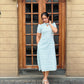 White Quirky Printed Cotton Dress