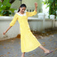 Yellow Striped Cotton Dress