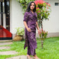 Purple Cotton Floral Printed Kurta and Pant Set