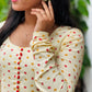 Bright Cream Shade Full Flare Bandani Anarkali Kurta