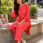 “PINK CITRUS” - Cotton Striped Kurta Set