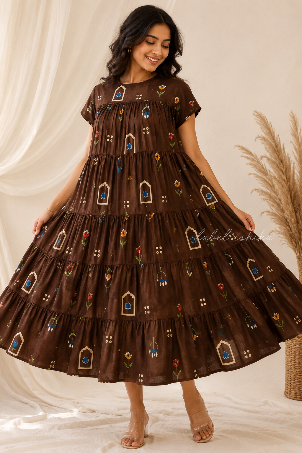 CHOCO DRESS - Cotton Tiered Dress