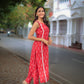 Red Bandani Print Kurta and Pant set