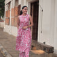 Onion Pink Floral Cotton Kurta Set