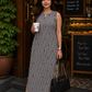 HEART LINE - Low Slitted Cotton Dress