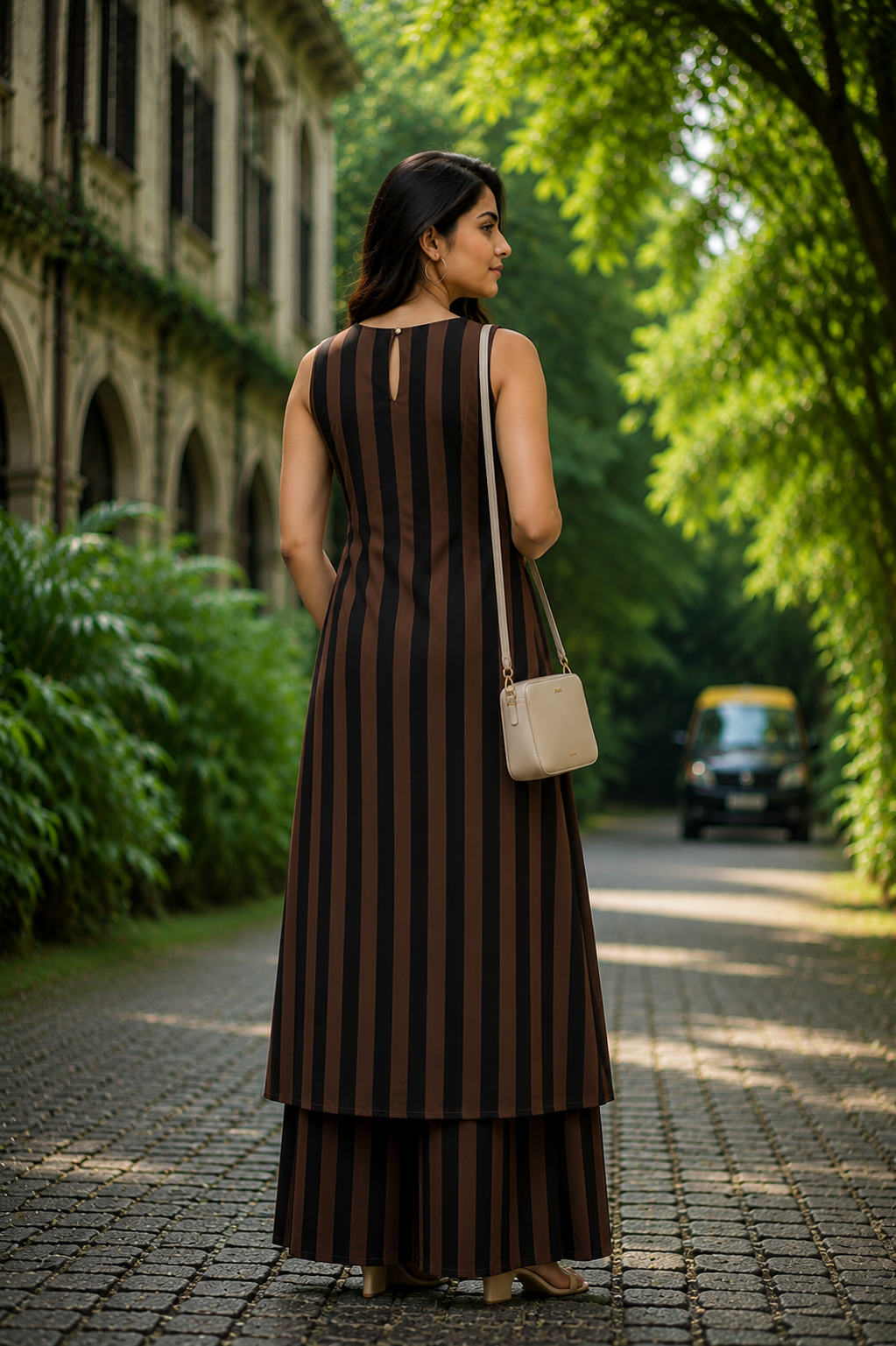 Brownie Stripes - Cotton Kurta Set